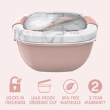 Bentgo Salad All-In-One Salad Container, Blush Marble, thumbnail image