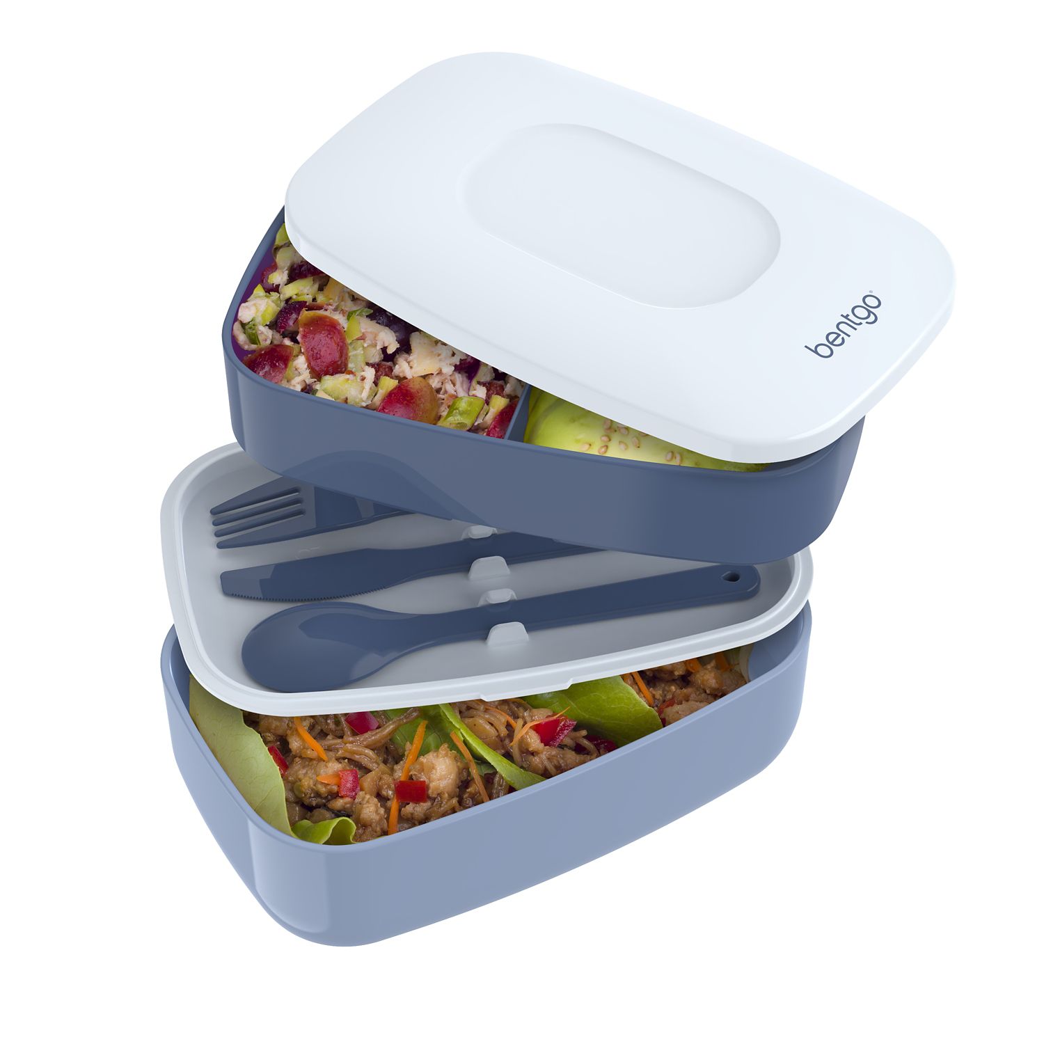 Bentgo Classic All-In-One Classic Stackable Lunch Box, 2 ct