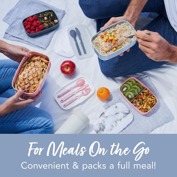 Bentgo Classic All-In-One Classic Stackable Lunch Box, 2 ct