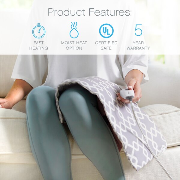 Pure Enrichment PureRelief Express Designer Series Electric Heating Pad