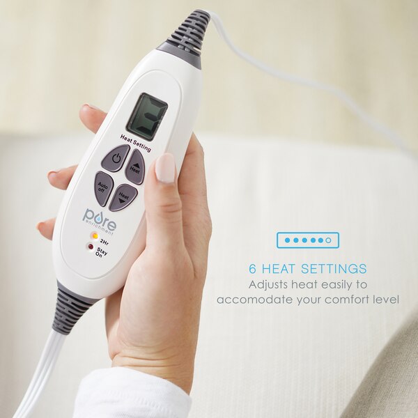 Pure Enrichment PureRelief Luxe Micromink Electric Heating Pad