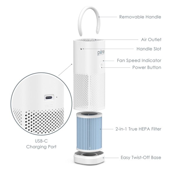 Pure Enrichment PureZone Mini Portable Air Purifier