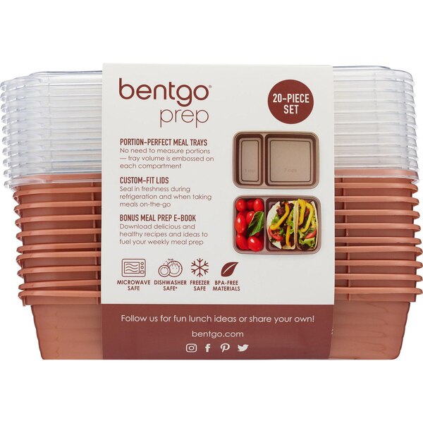 Bentgo Prep 2-Compartment Container, 10 ct