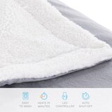 Pure Enrichment PureRelief Plush Heated Throw Blanket, Gray, thumbnail image
