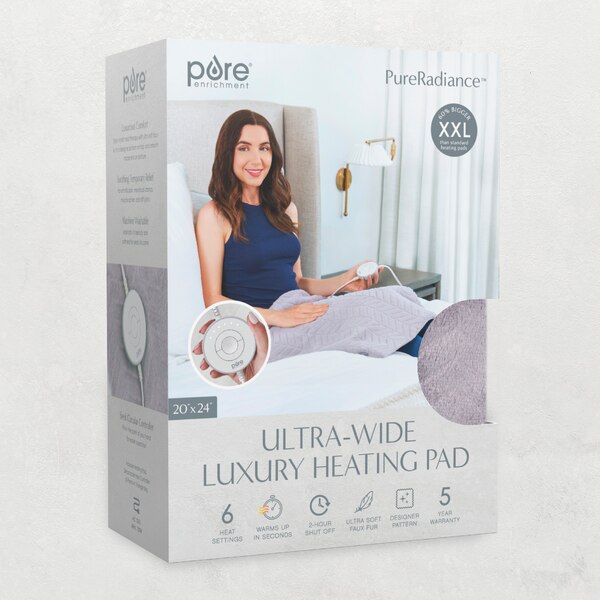 Pure Enrichment PureRadiance Ultra-Wide Luxury Heating Pad, Amethyst Dusk