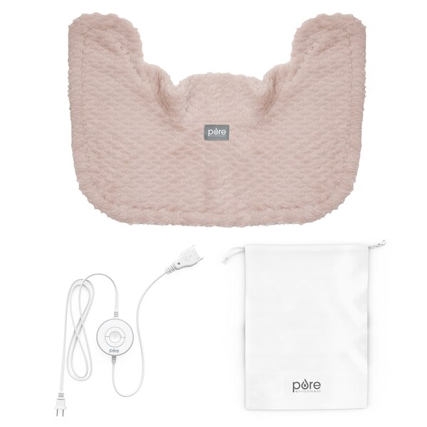 Pure Enrichment PureRadiance Neck & Shoulder Luxury Heating Pad, 16" x 22", Rose Quartz