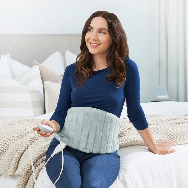 Pure Enrichment PureRadiance Lumbar & Abdominal Luxury Heating Pad, Aquamarine