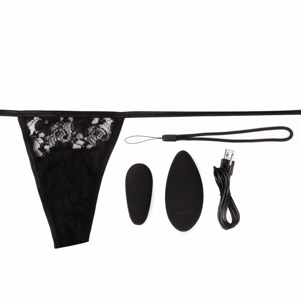 My Secret Screaming O Premium Ergonomic Remote Black Panty Set