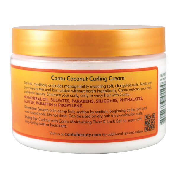 Cantu Coconut Curling Cream, 12 OZ
