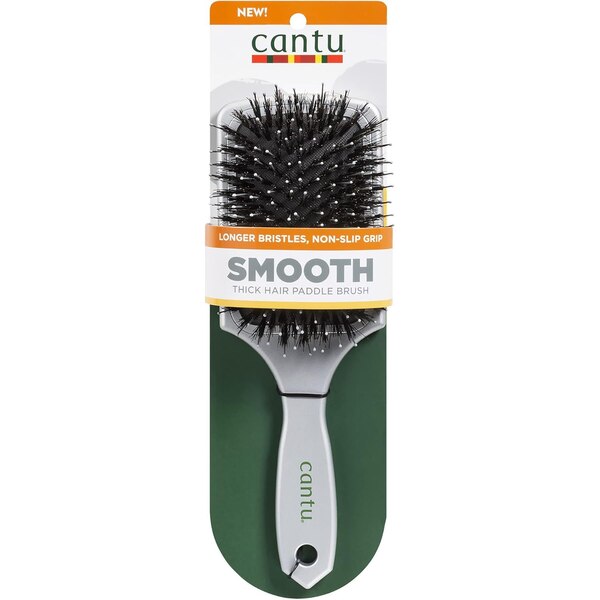 Cantu Smooth Thick Paddle Hair Brush, Grey