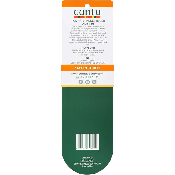 Cantu Smooth Thick Paddle Hair Brush, Grey