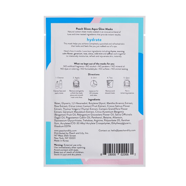 Peach Slices Hydrate Mask, 0.84 OZ