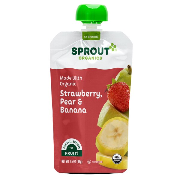 Sprout Organics Stage 2 Pouch Strawberry, Pear & Banana