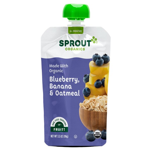 Sprout Organics Stage 2 Pouch Blueberry, Banana & Oatmeal