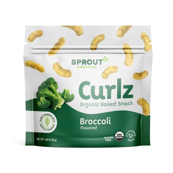 Sprout Organics Curlz Organic Baked Snack Broccoli