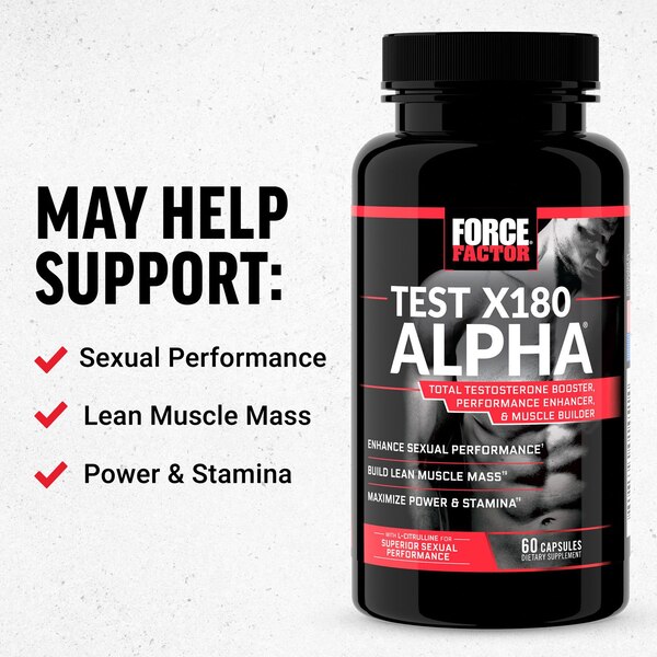 Force Factor Test X180 Alpha, 60 CT