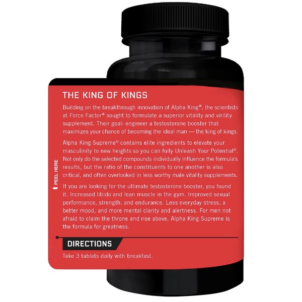 Force Factor Alpha King Supreme Testosterone Booster, 45 CT