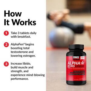Force Factor Alpha King Supreme Testosterone Booster, 45 CT