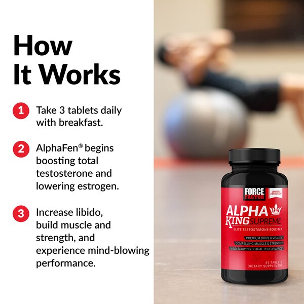 Force Factor Alpha King Supreme Testosterone Booster, 45 CT
