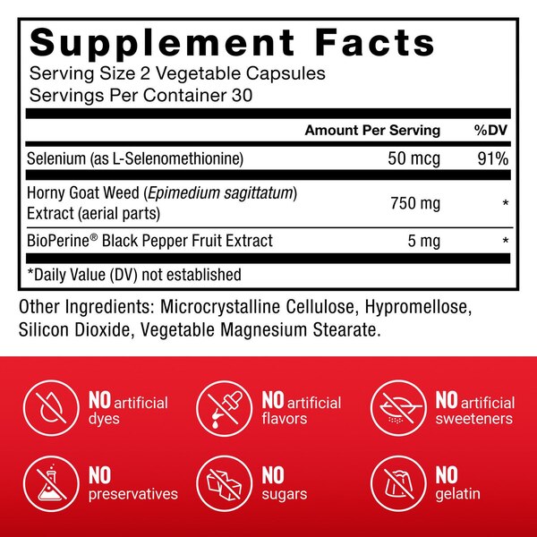 Force Factor Horny Goat Weed - 60 CT