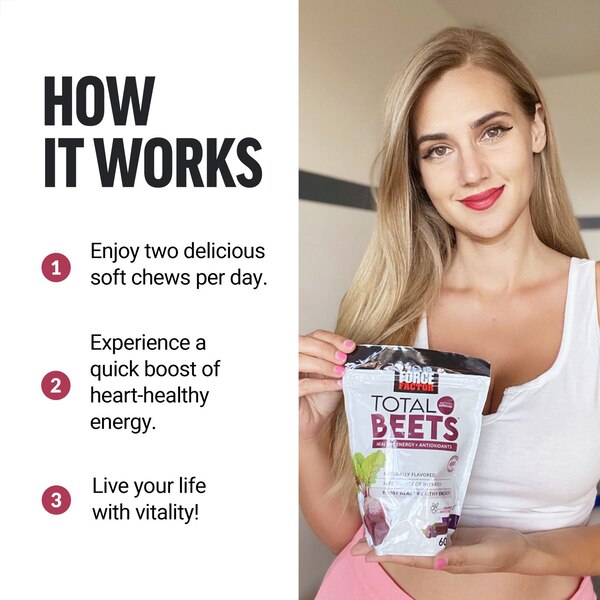 Force Factor Total Beets Chews, 60 CT