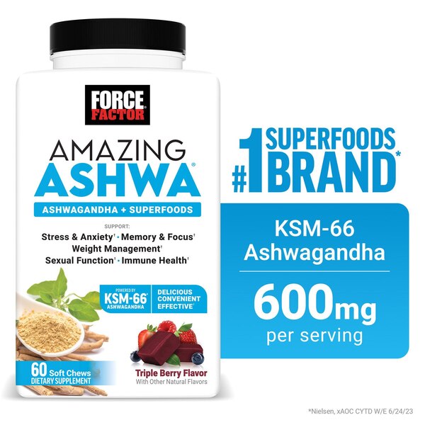 Amazing Ashwa Soft Chews, Triple Berry, 60 CT