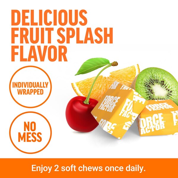 Force Factor Better Turmeric Soft Chews, Fruit Splash, 60 CT