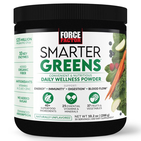Force Factor Smarter Greens Powder, 13.2 OZ