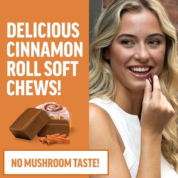 Force Factor, Modern Mushrooms Soft Chews, Cinnamon Roll, 60 CT