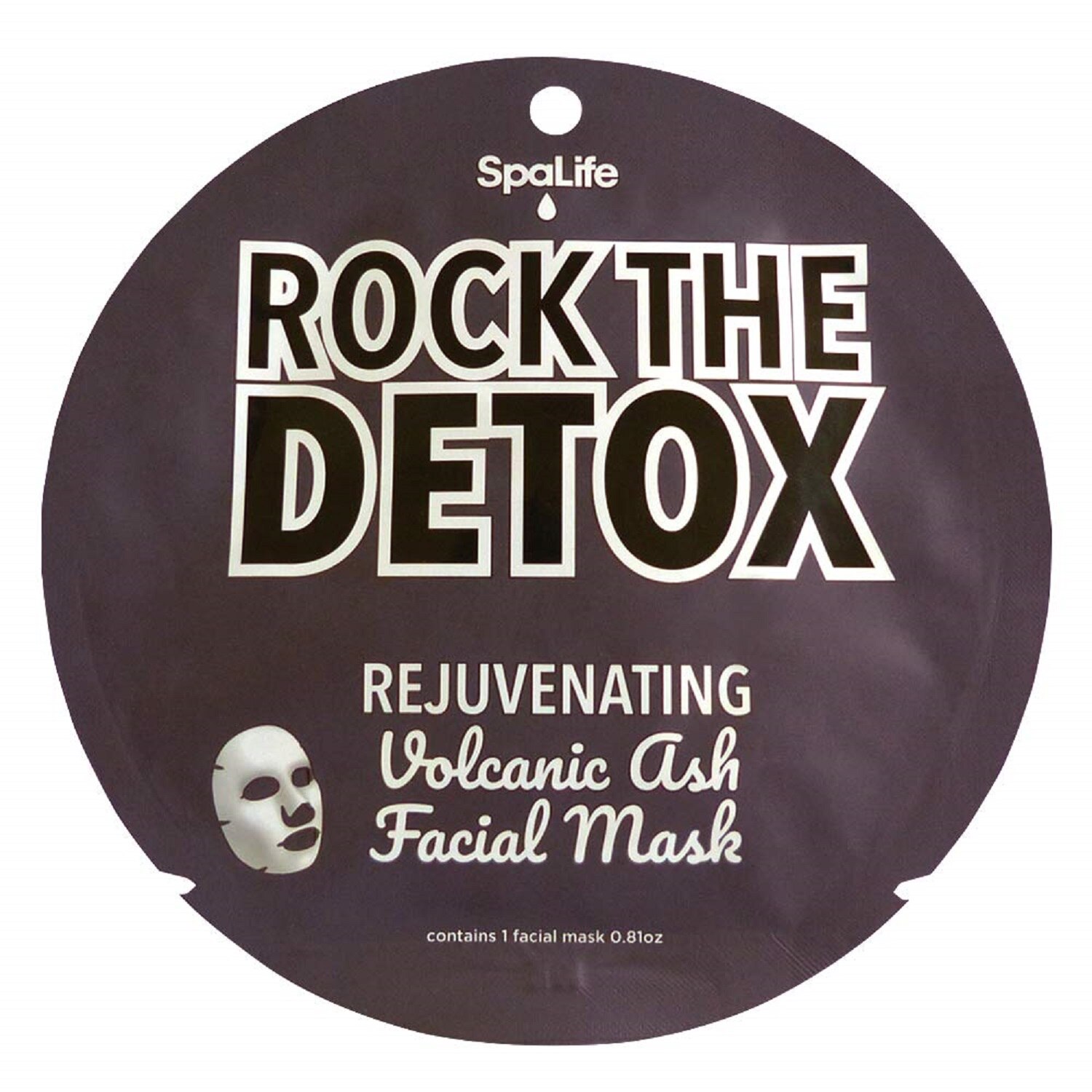 Spa Life Rock the Detox Rejuvenating Volcanic Ash Facial Mask, 10CT