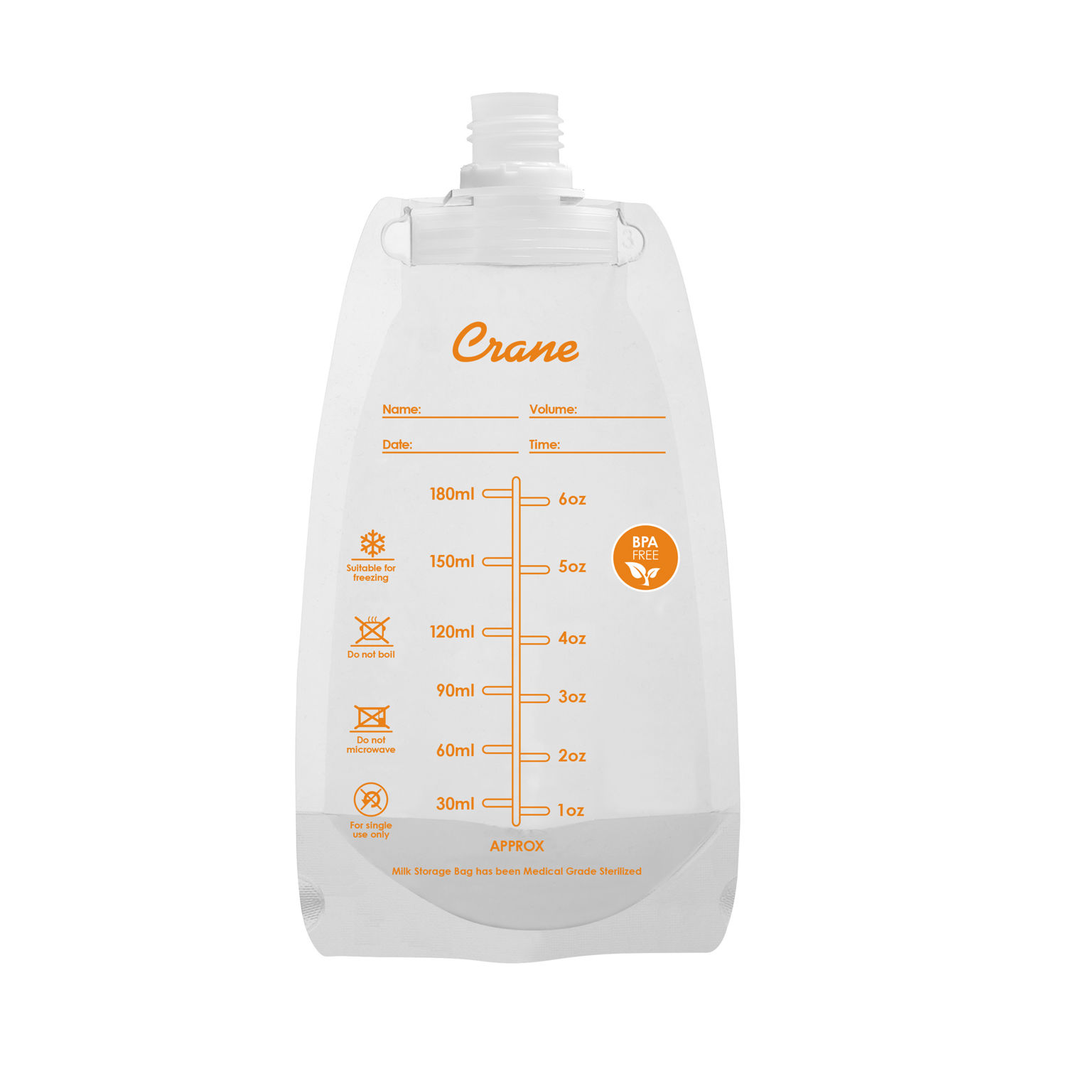 Crane Milk Storage Bags - 30 Bags
