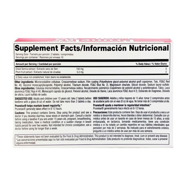 Prunelax Minitabs, 20 CT