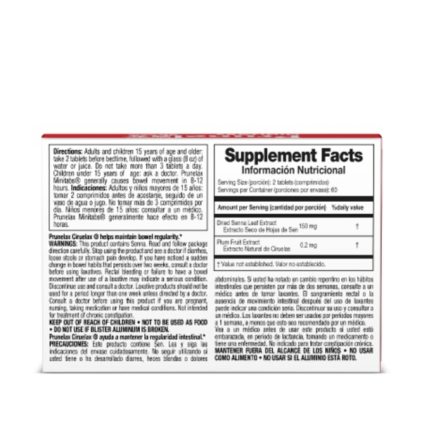 Prunelax Ciruelax Minitabs Coated Tablets