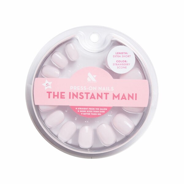 Olive & June Instant Mani Press-On Nails, Strawberry Scone