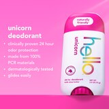 hello Unicorn Aluminum Free 24-Hour Deodorant Stick, Shea Butter, 2.6 OZ, thumbnail image