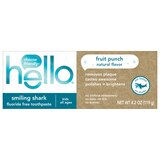 hello Kids Smiling Shark Fluoride Free Toothpaste, Fruit Punch, 4.2 OZ, thumbnail image
