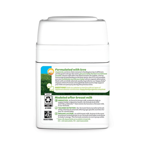 Happy Baby Organic Stage 2 Infant Formula with Iron Powder, 21 OZ