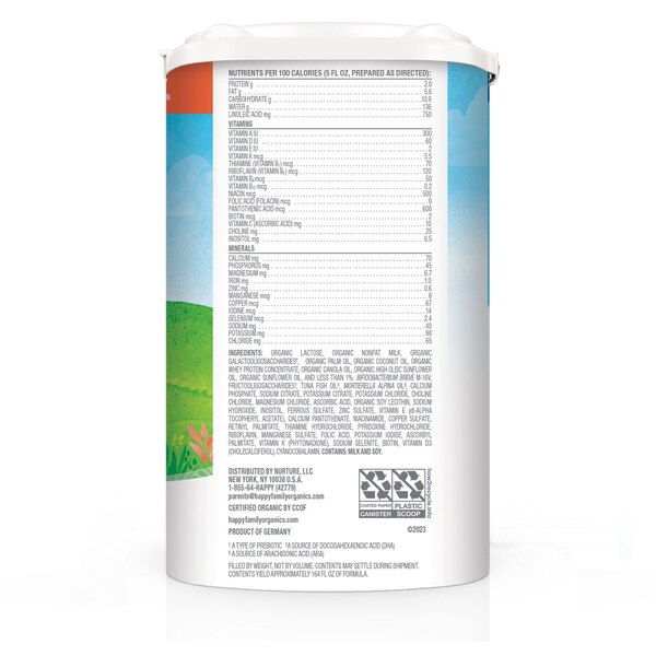 Happy Baby Organic Infant Formula Powder, 22.9 OZ