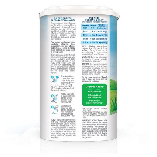 Happy Baby Organic Infant Formula Powder, 22.9 OZ