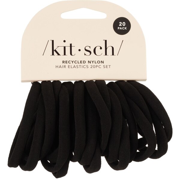 Kitsch Eco-Friendly Nylon Elastics 20pc set - Black	