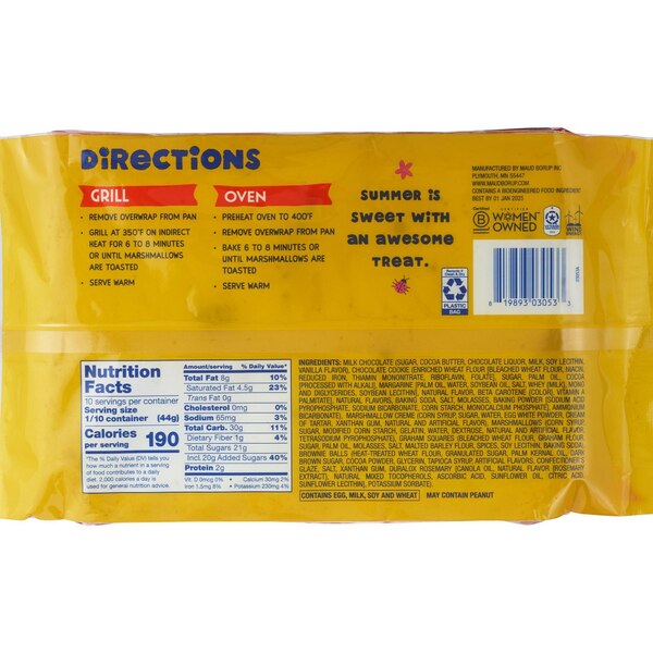 Maud Borup, Brownie S'mores Grillable Dessert, 12 oz