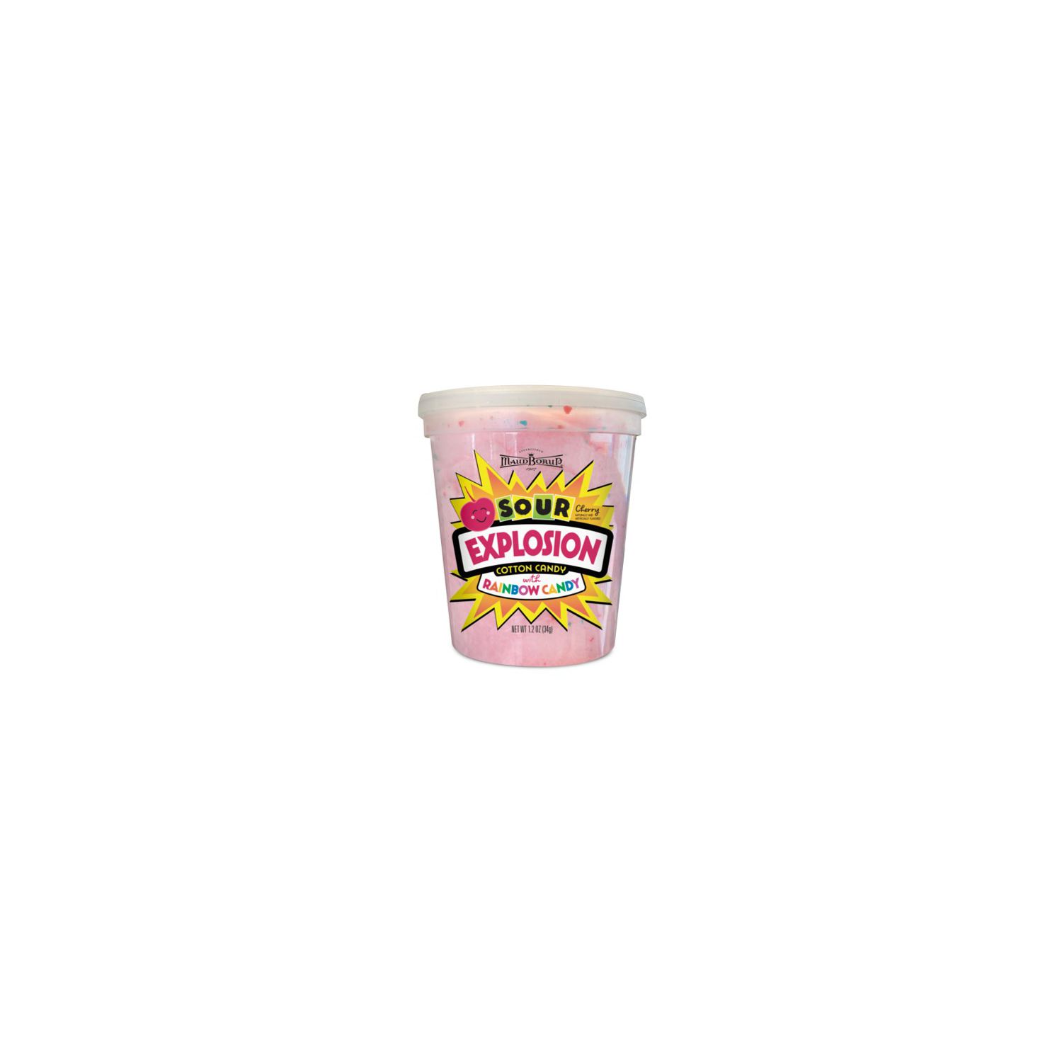 Maud Borup Sour Explosion Cotton Candy, Cherry, 1.2 oz