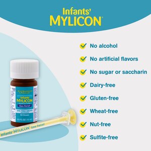 Mylicon Infant Gas Relief Drops Dye Free, .5 OZ