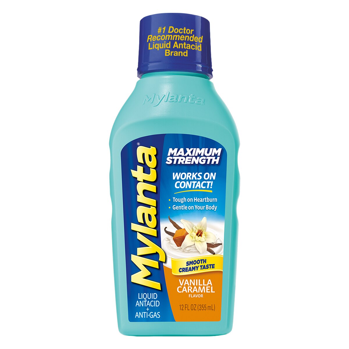 Mylanta Maximum Strength Liquid Antacid/Antigas Vanilla, 12 OZ Pick