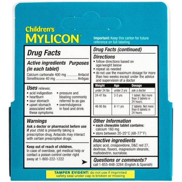 Mylicon Tummy Relief Tablets, 24 CT