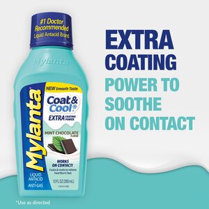 Mylanta Coat & Cool Liquid Antacid + Anti-Gas Relief
