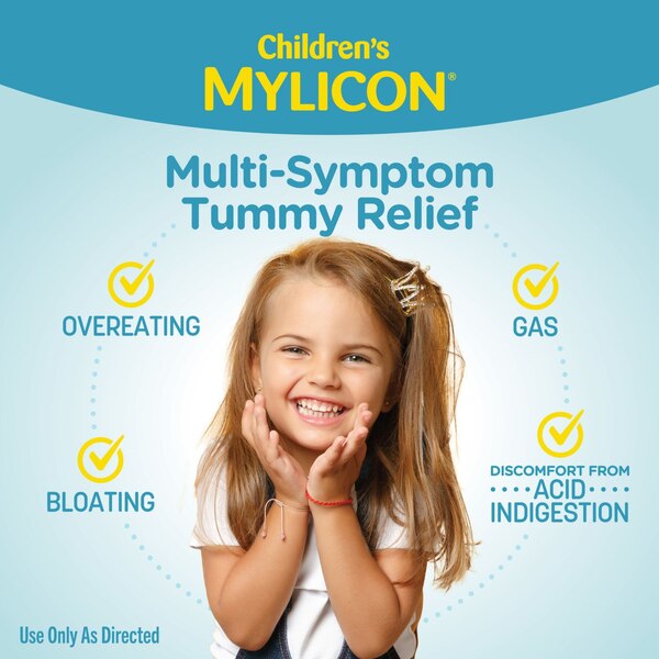 Children's Mylicon All-in-One Tummy Relief for Kids, Bubble Gum Flavor, 4 OZ