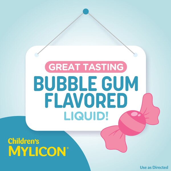 Children's Mylicon All-in-One Tummy Relief for Kids, Bubble Gum Flavor, 4 OZ