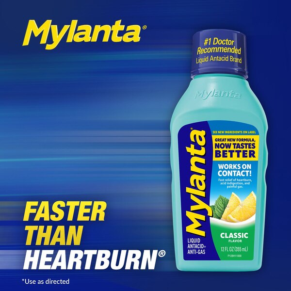 Mylanta Antacid + Anti-Gas Liquid, Classic, 12 OZ