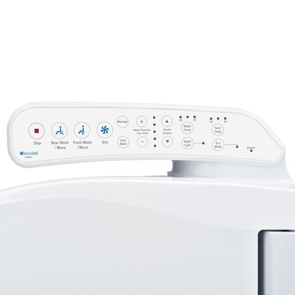 Brondell Swash SE400 Advanced Bidet Toilet Seat Elongated, White